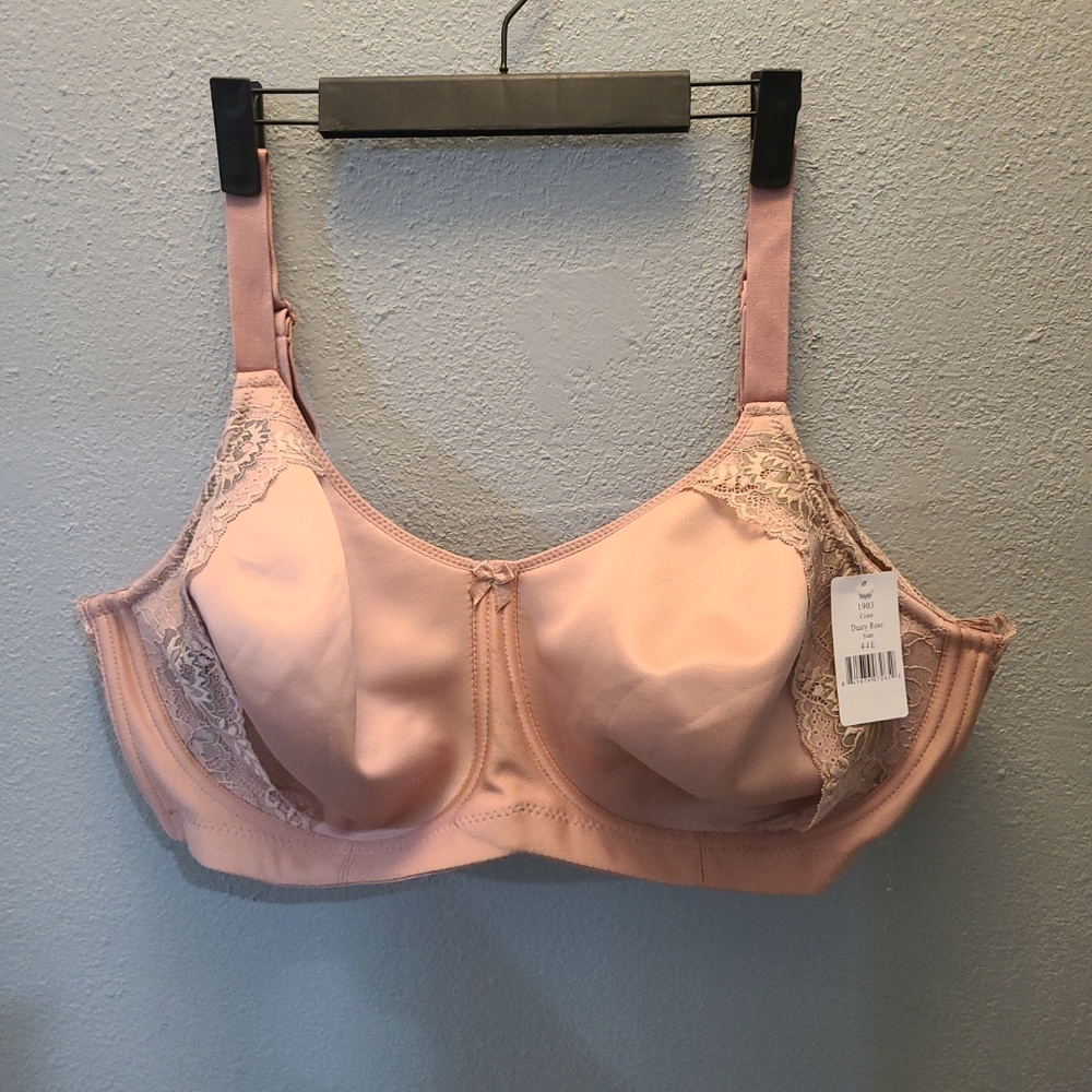 Elila 1903 Microfiber & Lace Molded Softcup Wireless Bra 44E